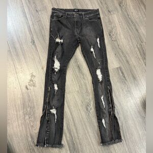 Distressed Black fashion nova Men Jeans